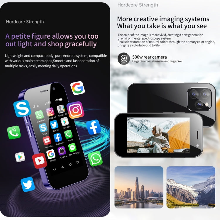 Face Recognition, 3.0 inch Android 9.0 MTK6739CW Quad Core up to 1.28GHz, OTG, Network: 4G, Dual SIM, Support Google Play, 2GB+16GB Face Recognition, 3.0 inch Android 9.0 MTK6739CW Quad Core up to 1.28GHz, OTG, Network: 4G, Dual SIM, Support Google Play, 2GB+16GB